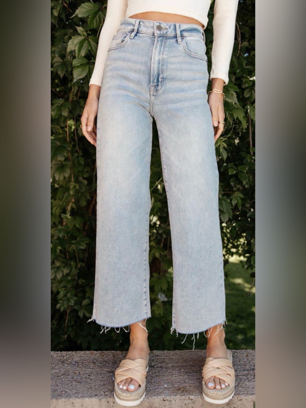 NWT Bohme Colette Wide Leg Jeans in Light Wash